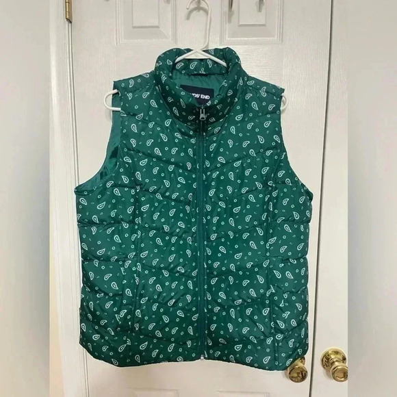 Women’s Lands’ End VEST Green Size Large 14/16 - Picture 2 of 9